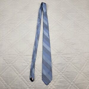 Thompson's made in the USA blue striped‎ Tie 90% poly 10% silk